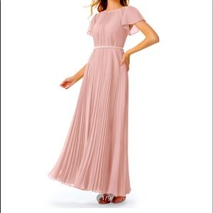 Azazie blush bridesmaid dress